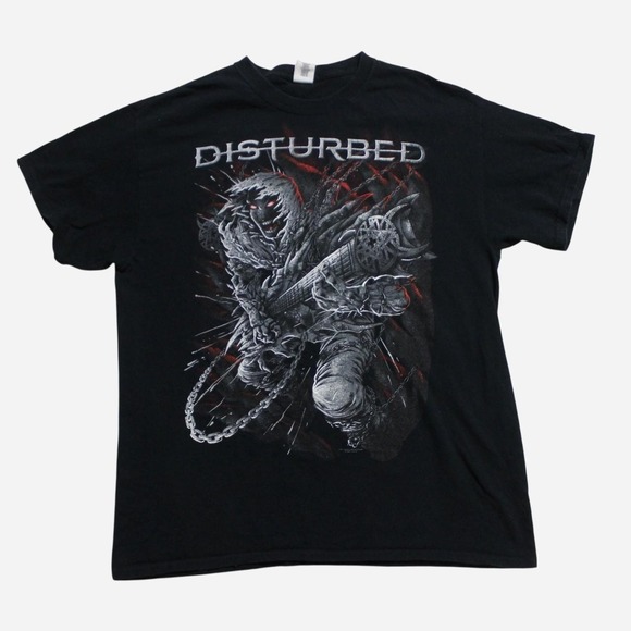 Other - Mens Y2K Style Skater Streetwear Grunge Punk Disturbed 2015 Black T-shirt